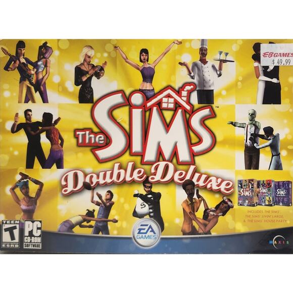 The‎ Sims Double Deluxe Livin Large House Party PC Game CD-ROM - Picture 1 of 4
